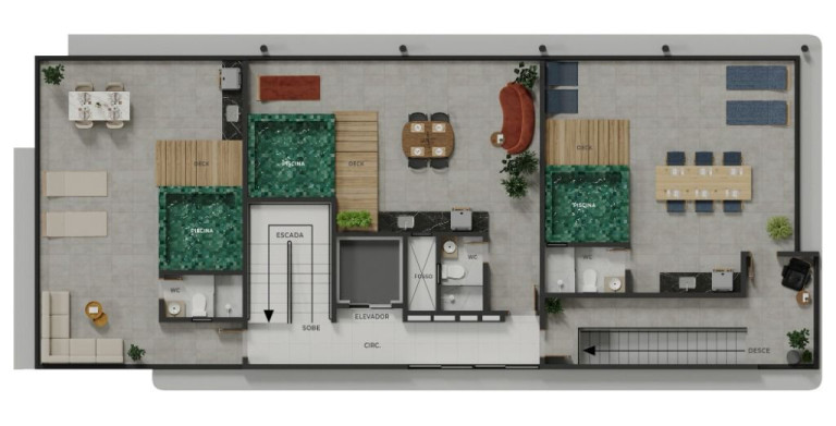 Imagem Cobertura com 2 Quartos à Venda, 51 m² em Bessa - João Pessoa Imagem Cobertura com 2 Quartos à Venda, 51 m² em Bessa - João Pessoa