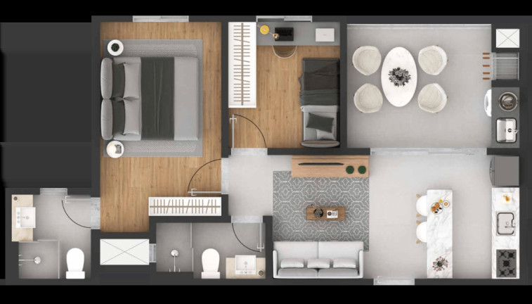 Imagem Imóvel com 1 Quarto à Venda, 33 m² em Centro - Pinhais