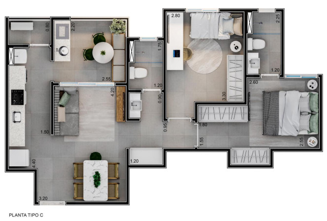 Imagem Apartamento com 3 Quartos à Venda, 75 m² em Jardim D`icarai - Salto