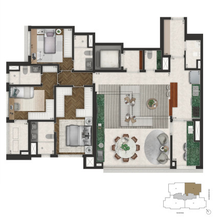Imagem Imóvel com 3 Quartos à Venda, 145 m² em Brooklin Novo - São Paulo Imagem Imóvel com 3 Quartos à Venda, 145 m² em Brooklin Novo - São Paulo
