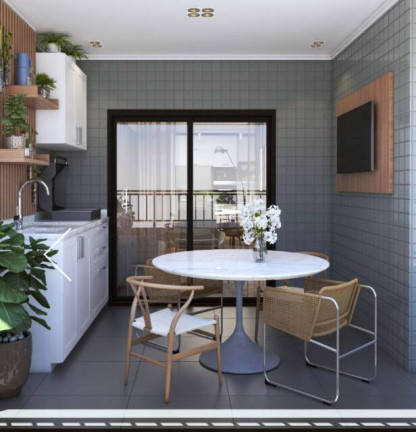 Apartamento com 2 Quartos à Venda, 75 m² em Guilhermina - Praia Grande