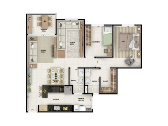Imagem Apartamento com 2 Quartos à Venda, 75 m² em Altos Do Morumbi - Vinhedo Imagem Apartamento com 2 Quartos à Venda, 75 m² em Altos Do Morumbi - Vinhedo