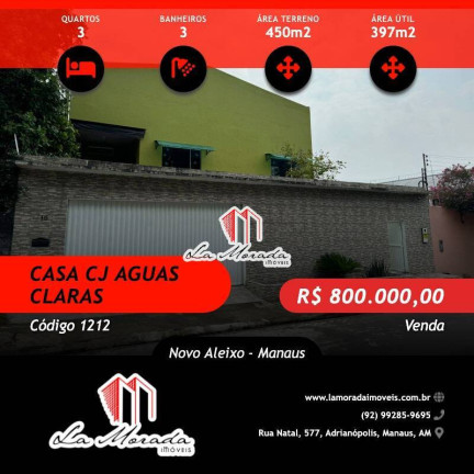 Imagem Casa com 3 Quartos à Venda, 397 m² em Novo Aleixo - Manaus