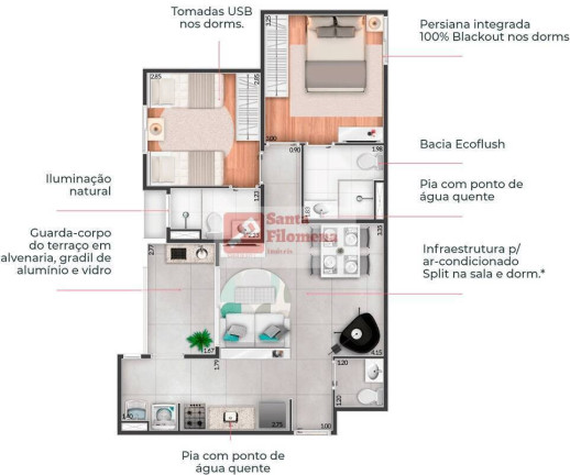 Imagem Apartamento com 2 Quartos à Venda, 58 m² em Baeta Neves - São Bernardo Do Campo
