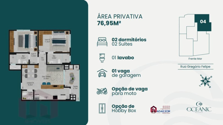 Imagem Imóvel com 2 Quartos à Venda, 72 m²