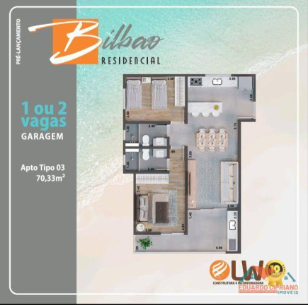Apartamento com 1 Quarto à Venda, 44 m² em Praia Das Palmeiras - Caraguatatuba