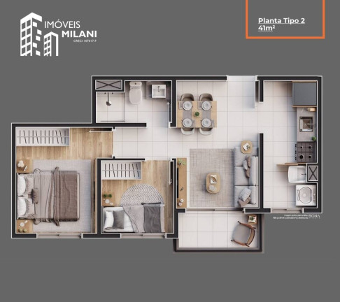 Imagem Apartamento à Venda, 47 m² em Vila Palmares - Santo André