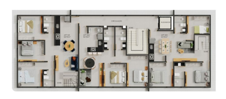 Imagem Apartamento com 3 Quartos à Venda, 68 m² em Cabo Branco - João Pessoa Imagem Apartamento com 3 Quartos à Venda, 68 m² em Cabo Branco - João Pessoa