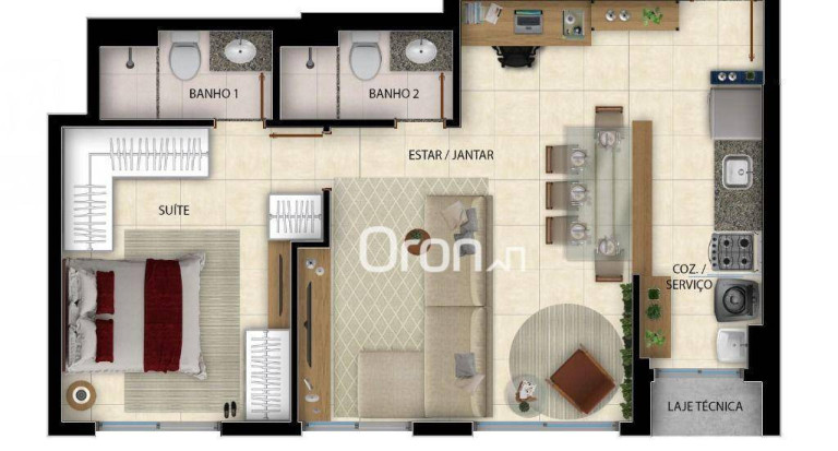 Imagem Apartamento com 1 Quarto à Venda, 57 m² em Parque Amazônia - Goiânia Imagem Apartamento com 1 Quarto à Venda, 57 m² em Parque Amazônia - Goiânia