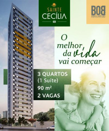 Apartamento com 3 Quartos à Venda, 90 m² em Madalena - Recife