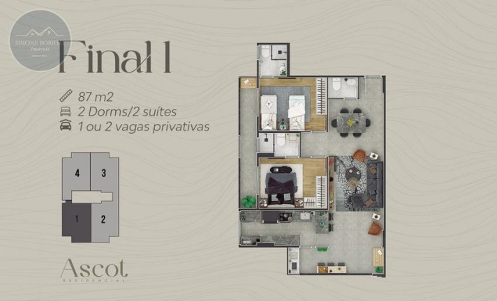 Imagem Apartamento com 2 Quartos à Venda, 87 m² em Canto Do Forte - Praia Grande