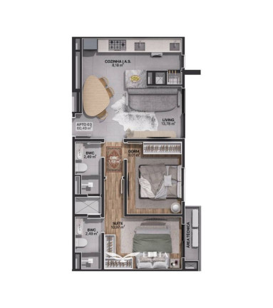 Imagem Apartamento com 2 Quartos à Venda, 60 m² em Itajuba - Barra Velha Imagem Apartamento com 2 Quartos à Venda, 60 m² em Itajuba - Barra Velha