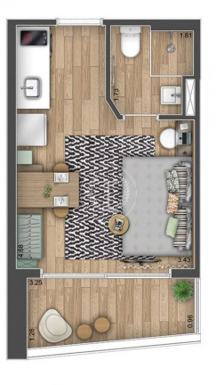Imagem Apartamento com 1 Quarto à Venda, 22 m² em Centro - São Paulo