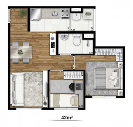 Imagem Imóvel com 2 Quartos à Venda, 42 m² em Jardim Prudência - São Paulo Imagem Imóvel com 2 Quartos à Venda, 42 m² em Jardim Prudência - São Paulo