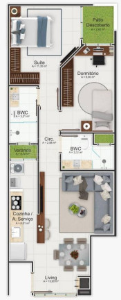 Imagem Apartamento com 2 Quartos à Venda, 58 m² em Cordeiros - Itajaí Imagem Apartamento com 2 Quartos à Venda, 58 m² em Cordeiros - Itajaí