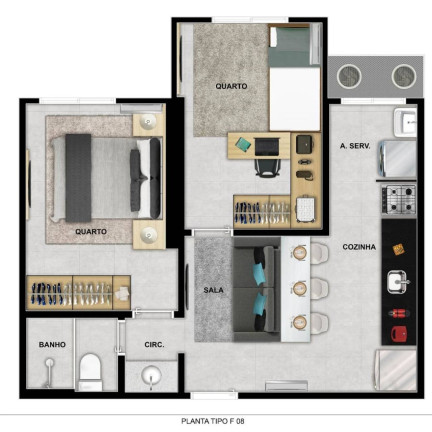 Imagem Imóvel com 2 Quartos à Venda, 37 m² em Praia De Itaparica - Vila Velha