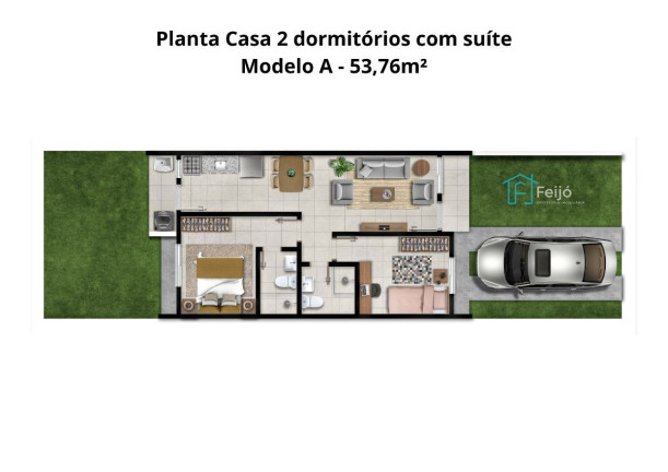 Imagem Casa com 2 Quartos à Venda, 45 m² em Hípica - Porto Alegre Imagem Casa com 2 Quartos à Venda, 45 m² em Hípica - Porto Alegre