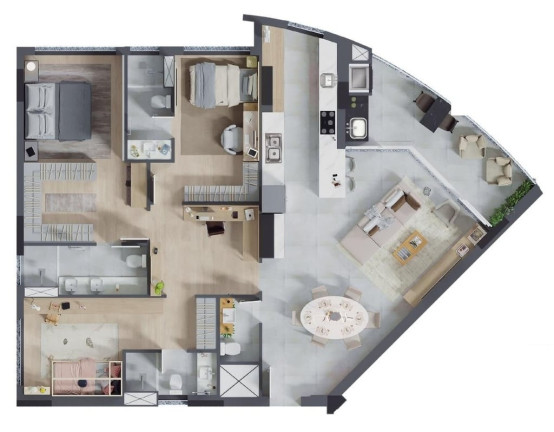 Imagem Apartamento com 3 Quartos à Venda, 128 m² em Cristo Rei - Curitiba