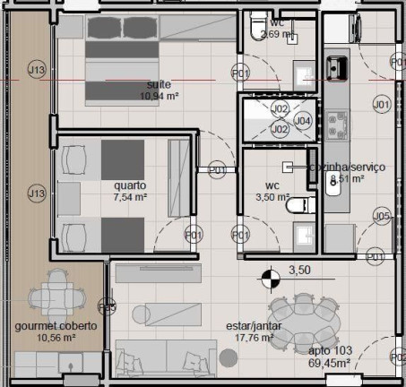 Imagem Apartamento com 2 Quartos à Venda, 64 m² em Intermares - Cabedelo Imagem Apartamento com 2 Quartos à Venda, 64 m² em Intermares - Cabedelo