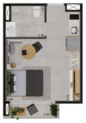 Imagem Imóvel com 1 Quarto à Venda, 24 m² em Brooklin - São Paulo Imagem Imóvel com 1 Quarto à Venda, 24 m² em Brooklin - São Paulo