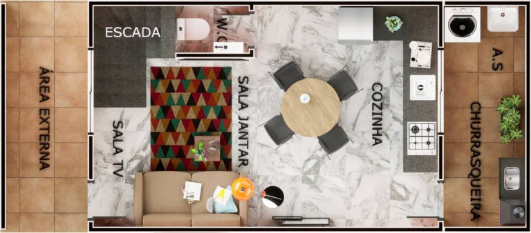 Imagem Casa com 2 Quartos à Venda, 48 m² em Caiçara - Praia Grande Imagem Casa com 2 Quartos à Venda, 48 m² em Caiçara - Praia Grande