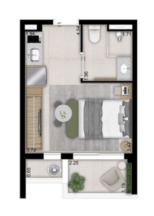 Apartamento com 1 Quarto à Venda, 30 m² em Perdizes - São Paulo