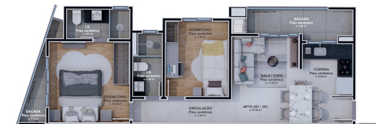 Imagem Apartamento com 2 Quartos à Venda, 60 m² em Hauer - Curitiba