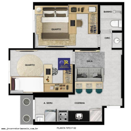 Imagem Apartamento com 2 Quartos à Venda, 58 m² em Praia De Itaparica - Vila Velha