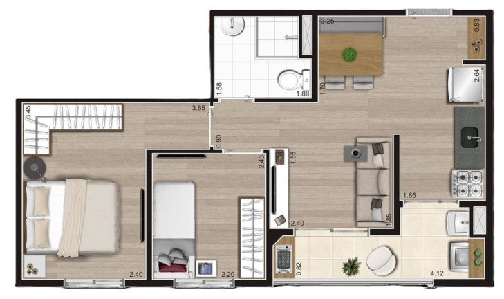 Imagem Imóvel com 2 Quartos à Venda, 41 m² em Jardim Imperador (zona Sul) - São Paulo Imagem Imóvel com 2 Quartos à Venda, 41 m² em Jardim Imperador (zona Sul) - São Paulo