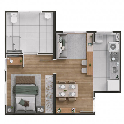 Imagem Imóvel com 1 Quarto à Venda, 42 m² em Jardim Ibirapuera - Campinas Imagem Imóvel com 1 Quarto à Venda, 42 m² em Jardim Ibirapuera - Campinas