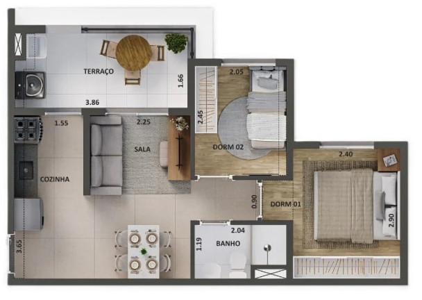Imagem Apartamento com 2 Quartos à Venda, 52 m² em Chácara Santo Antônio (zona Sul) - São Paulo Imagem Apartamento com 2 Quartos à Venda, 52 m² em Chácara Santo Antônio (zona Sul) - São Paulo