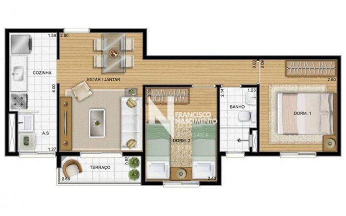 Imagem Apartamento com 2 Quartos à Venda, 48 m² em Jardim Myrian Moreira Da Costa - Campinas Imagem Apartamento com 2 Quartos à Venda, 48 m² em Jardim Myrian Moreira Da Costa - Campinas