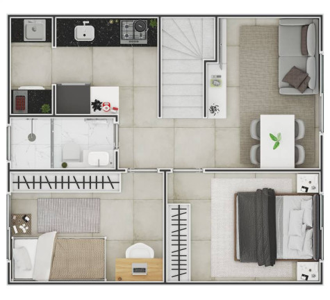 Imagem Casa com 2 Quartos à Venda, 55 m² em Guilhermina - Praia Grande