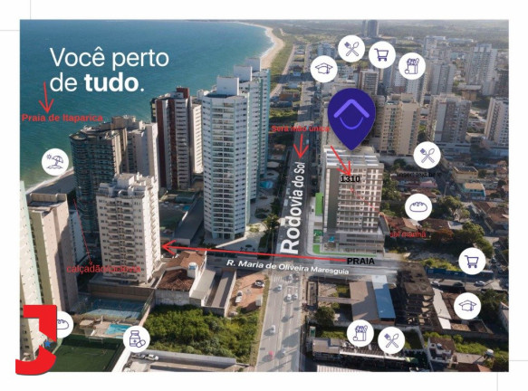 Imagem Apartamento com 1 Quarto à Venda,  em Praia De Itaparica - Vila Velha