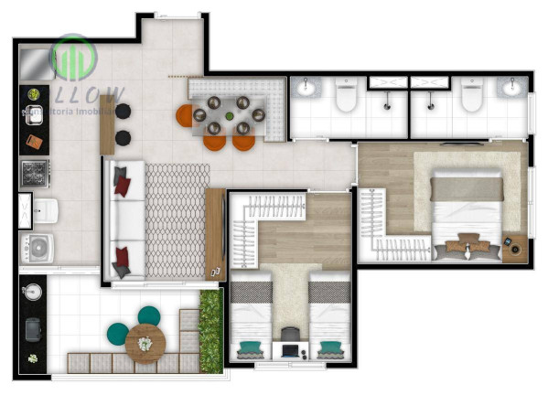 Imagem Apartamento com 2 Quartos à Venda, 57 m² em Vila Yara - Osasco Imagem Apartamento com 2 Quartos à Venda, 57 m² em Vila Yara - Osasco