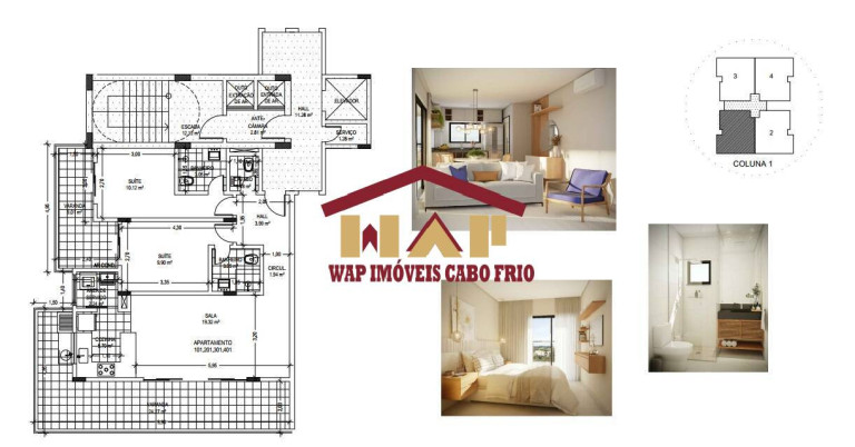 Imagem Apartamento com 2 Quartos à Venda, 103 m² em Braga - Cabo Frio Imagem Apartamento com 2 Quartos à Venda, 103 m² em Braga - Cabo Frio