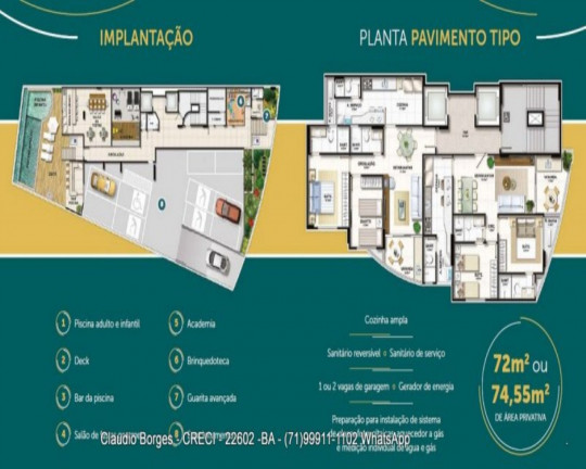 Imagem Apartamento com 2 Quartos à Venda, 72 m² em Caminho Das árvores - Salvador Imagem Apartamento com 2 Quartos à Venda, 72 m² em Caminho Das árvores - Salvador