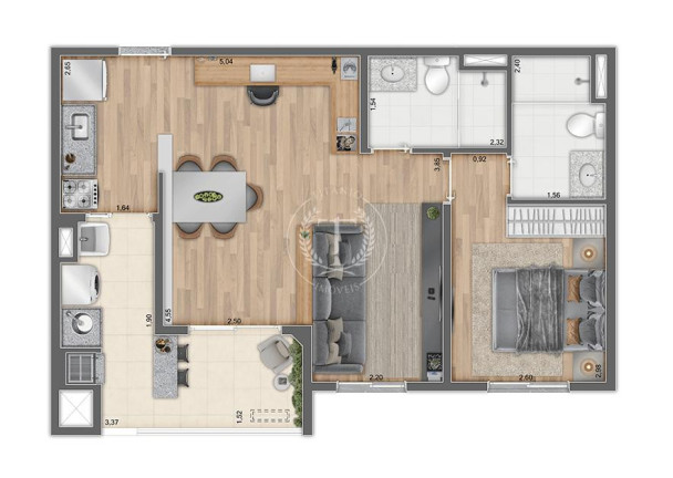 Imagem Apartamento com 2 Quartos à Venda, 56 m² em Picanço - Guarulhos
