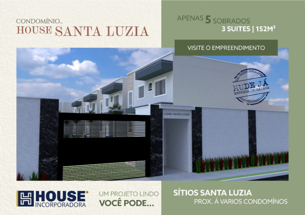Imagem Casa de Condomínio com 3 Quartos à Venda, 158 m² em Sitios Santa Luzia - Aparecida De Goiania Imagem Casa de Condomínio com 3 Quartos à Venda, 158 m² em Sitios Santa Luzia - Aparecida De Goiania
