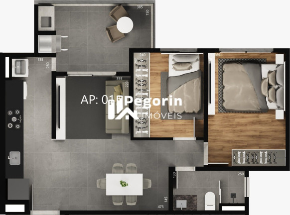 Imagem Apartamento com 2 Quartos à Venda, 58 m² em Lindóia - Curitiba