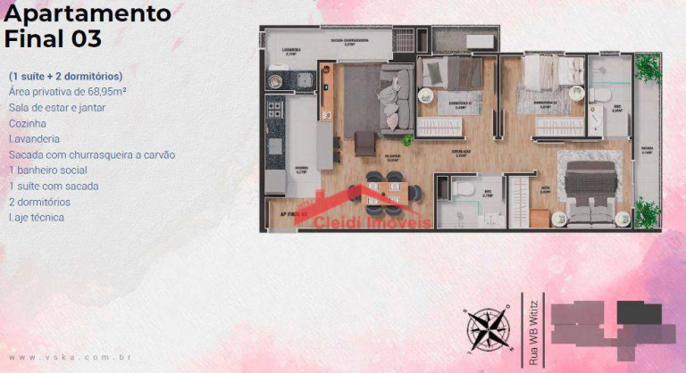 Imagem Apartamento com 3 Quartos à Venda, 68 m² em Anita Garibaldi - Joinville Imagem Apartamento com 3 Quartos à Venda, 68 m² em Anita Garibaldi - Joinville