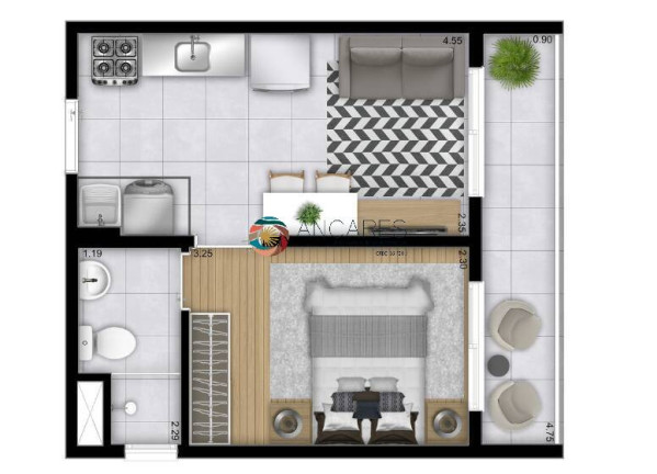 Apartamento com 1 Quarto à Venda, 29 m² em Mooca - São Paulo