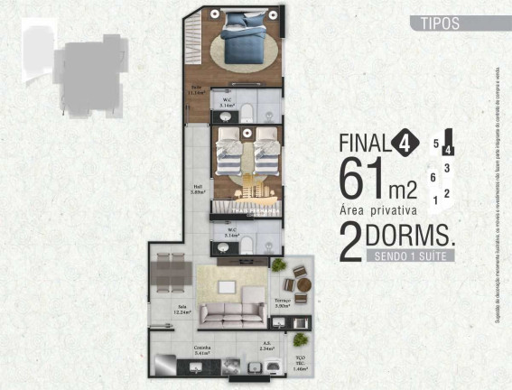 Imagem Apartamento com 2 Quartos à Venda, 60 m² em Mirim - Praia Grande Imagem Apartamento com 2 Quartos à Venda, 60 m² em Mirim - Praia Grande