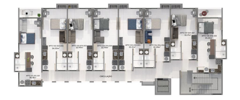 Imagem Studio com 1 Quarto à Venda, 22 m² em Intermares - João Pessoa Imagem Studio com 1 Quarto à Venda, 22 m² em Intermares - João Pessoa