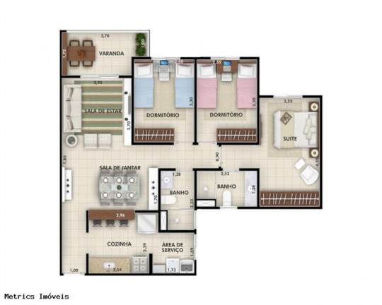 Imagem Imóvel com 3 Quartos à Venda, 73 m² em Jardim Rosinha - Itu Imagem Imóvel com 3 Quartos à Venda, 73 m² em Jardim Rosinha - Itu