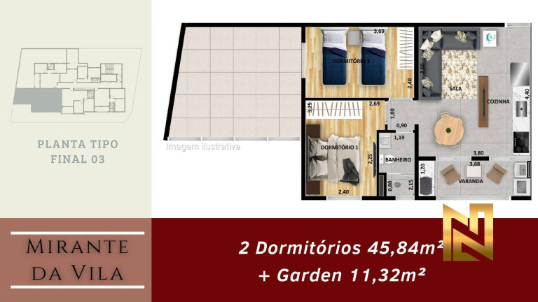 Imagem Apartamento com 2 Quartos à Venda, 42 m² em Vila Ré - São Paulo