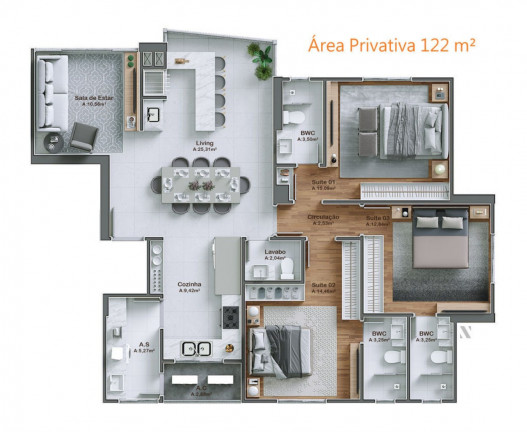 Imagem Imóvel com 3 Quartos à Venda, 122 m² em Centro - Balneário Camboriú Imagem Imóvel com 3 Quartos à Venda, 122 m² em Centro - Balneário Camboriú