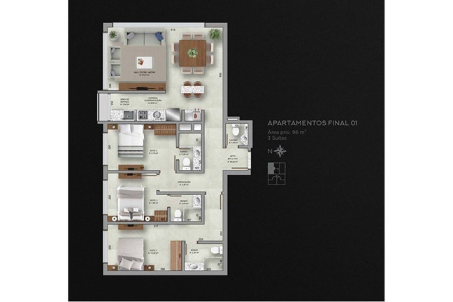 Imagem Apartamento com 3 Quartos à Venda, 96 m² em Centro - Capão Da Canoa