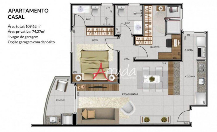 Imagem Apartamento com 1 Quarto à Venda, 74 m² em Centro - Cascavel Imagem Apartamento com 1 Quarto à Venda, 74 m² em Centro - Cascavel
