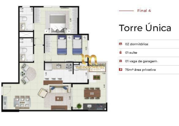 Imagem Apartamento com 2 Quartos à Venda, 75 m² em Vila Atlantica - Mongaguá